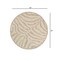 Homeroots 3 ft. Round Taupe Zebra Pattern Area Rug 395614 - alternate 6